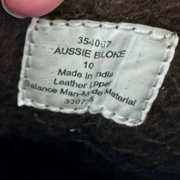 Franco Fortini mens Aussie Bloke mens ankle boots size 10 brown leather cap toe - Picture 11 of 12